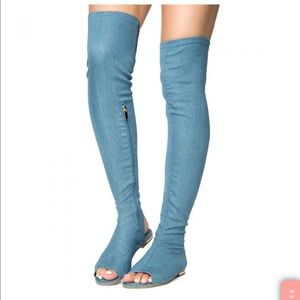 Denim sandal boots!!!